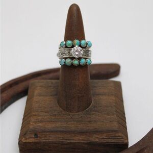 5 stone turquoise ring